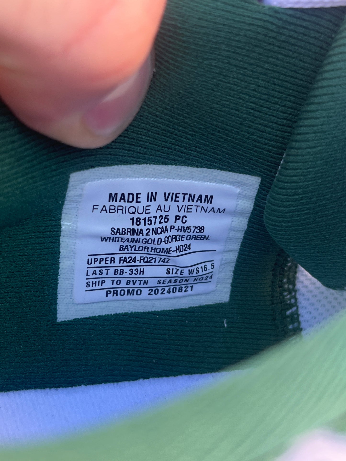 Sabrina Baylor PE (size 15)