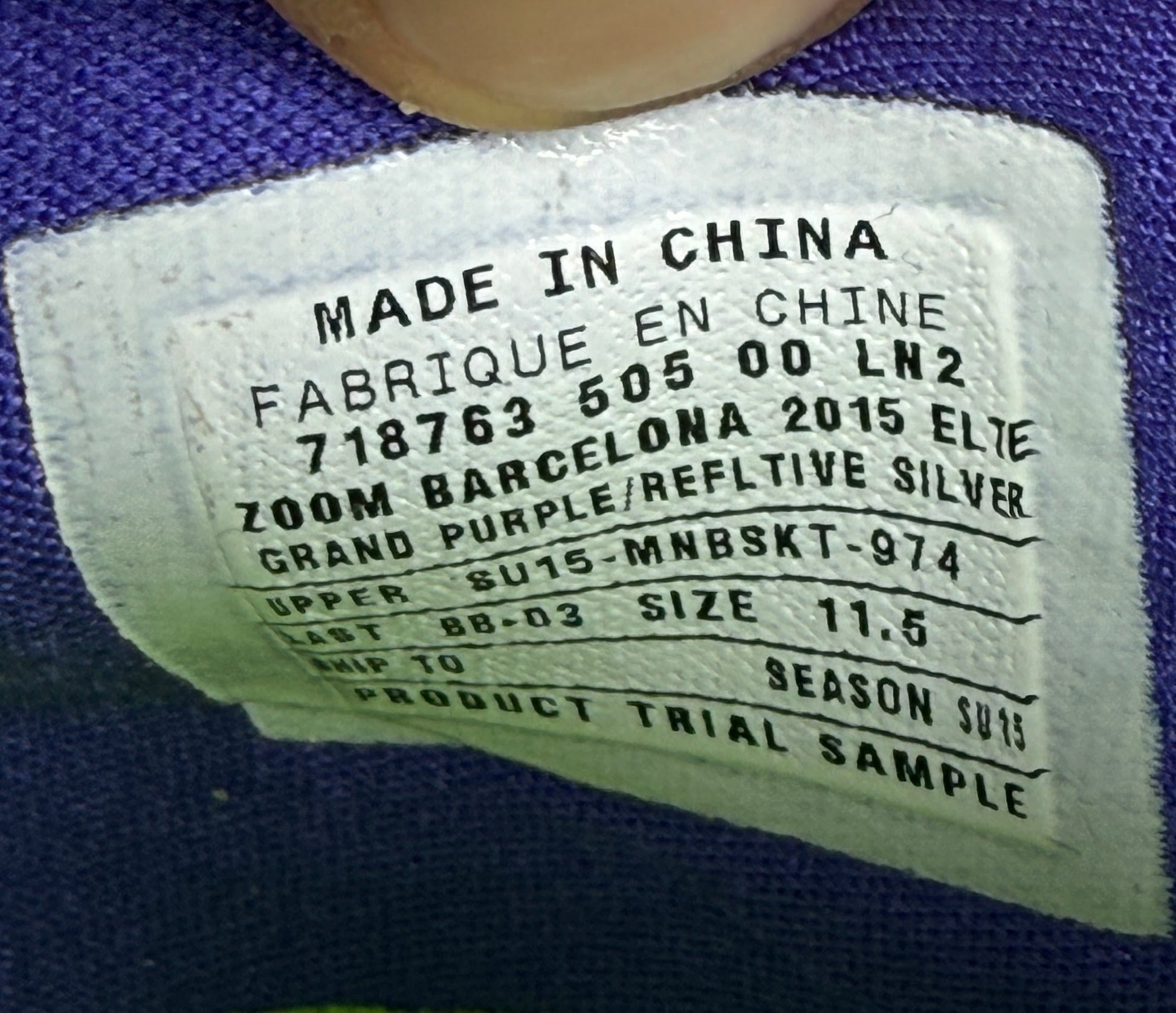 Sample Team 10s (size 11.5)