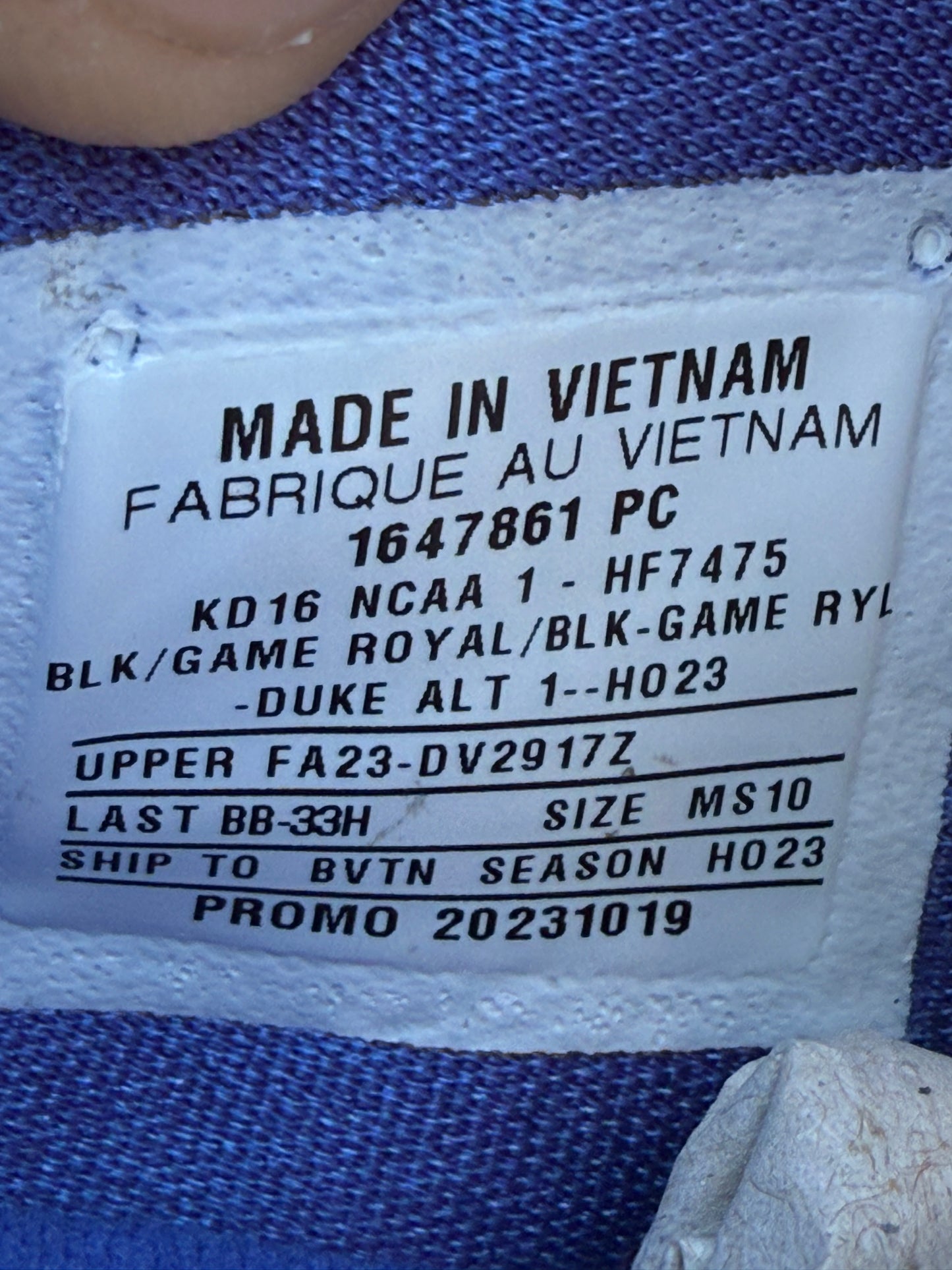 Kd16 Duke PE (size 10)