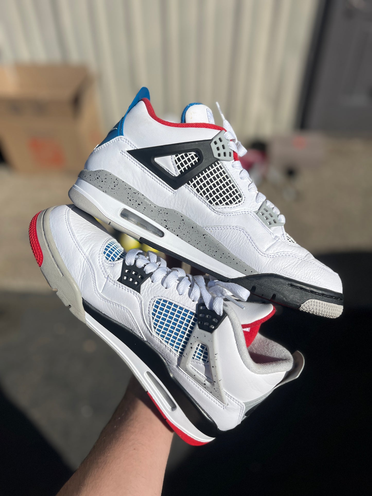 AJ4 ‘What The’ (size 9.5)