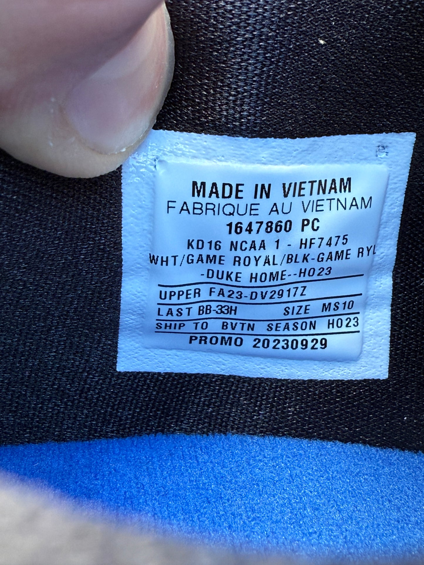 Kd16 Duke PE (size 10)