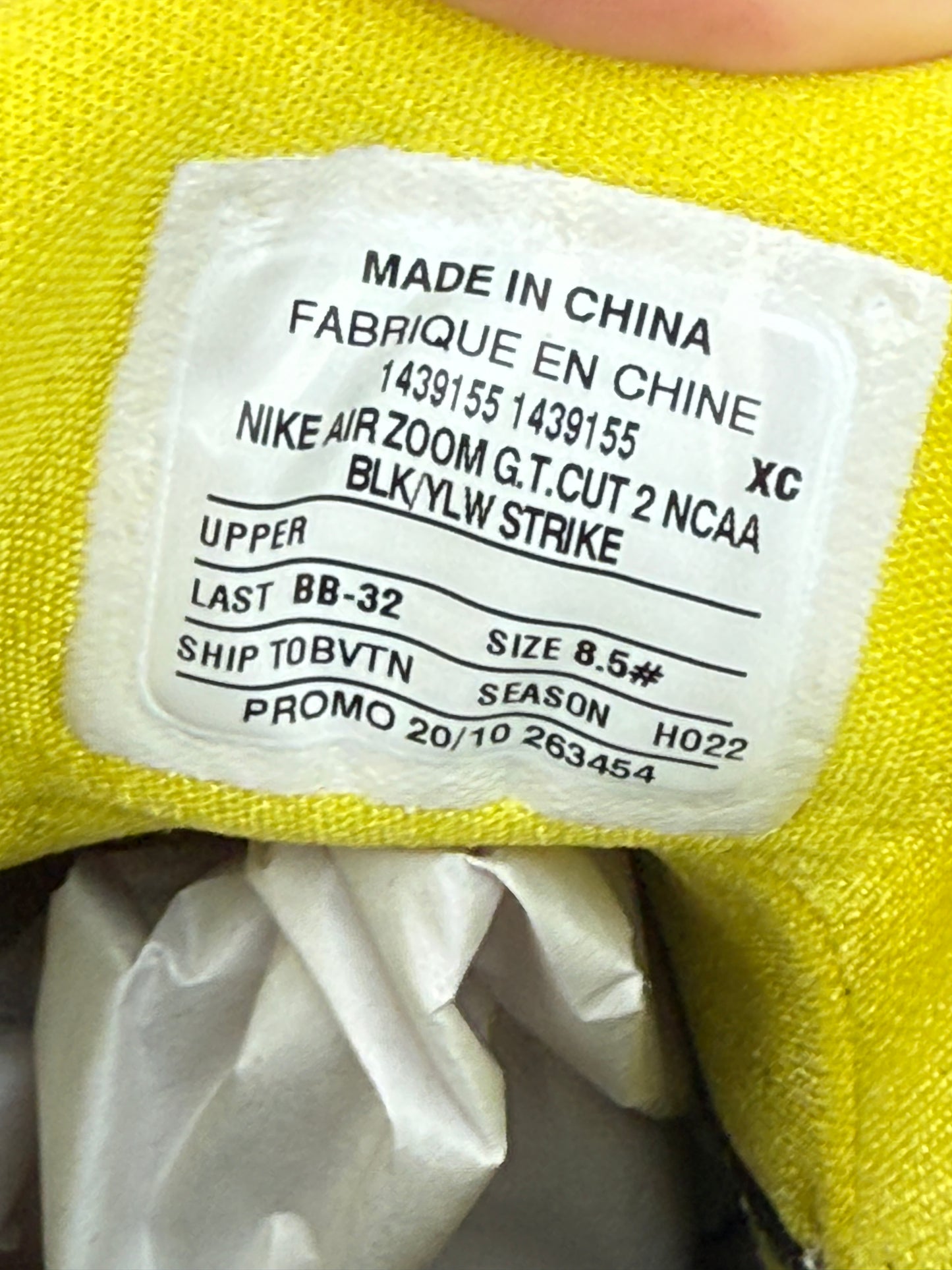 Gt cut Oregon PE (size 8.5)